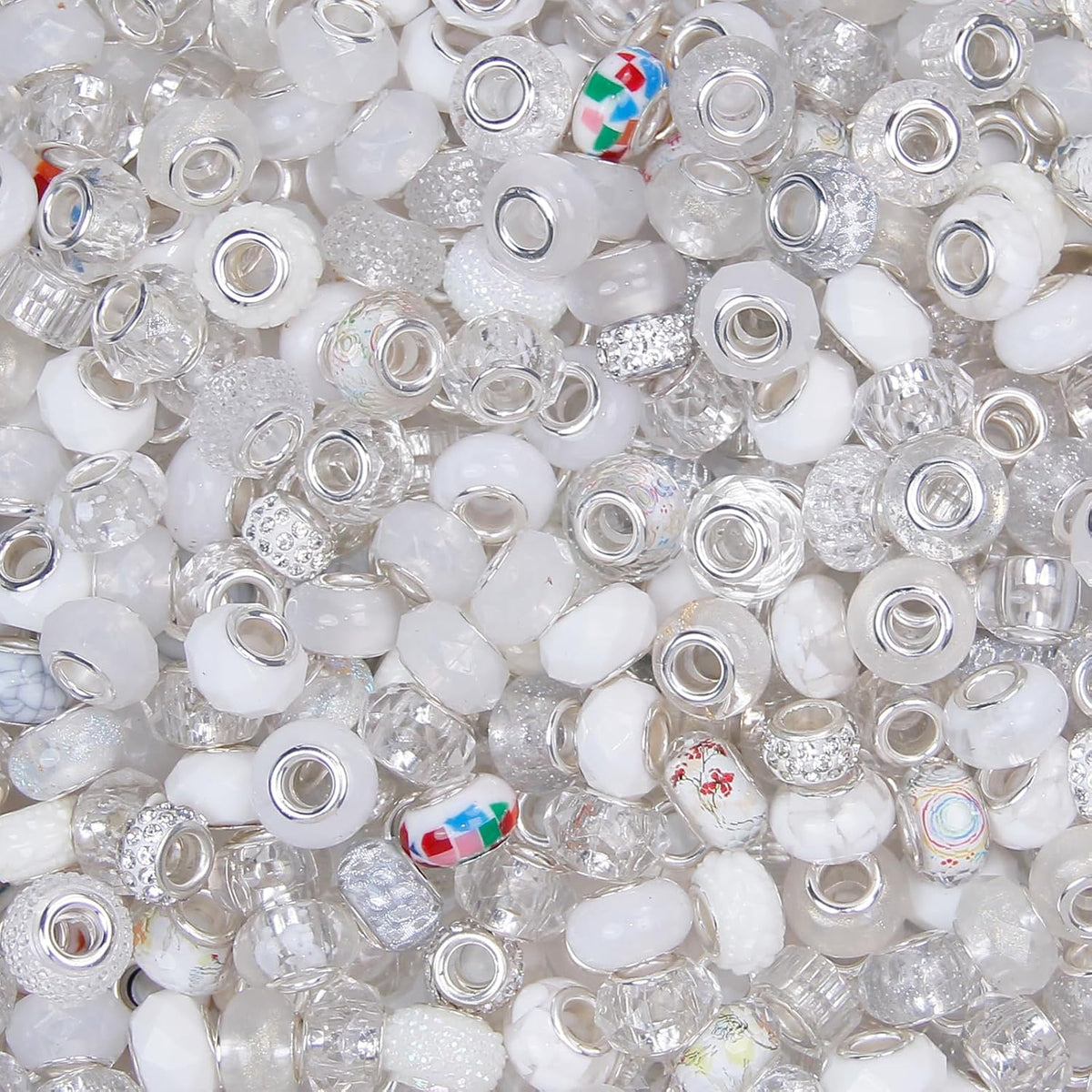 european craft beads large hole spacer beads, assorted, main product view