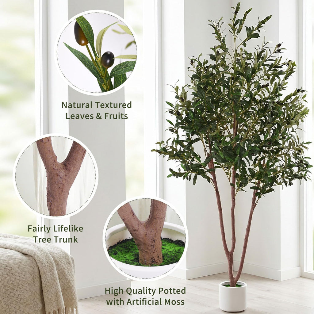 6ft olive tree artificial indoor plant,fake olive tree,lifelike showing dimensions