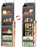 Over Door Wrapping Paper Organizer Storage with 3 Removable Drawers & Side Pockets – Dual Use Design with Elastic Straps – Christmas Gift Wrap Storage for Ribbons, Bows, Ornament and Other Tools 1Pack