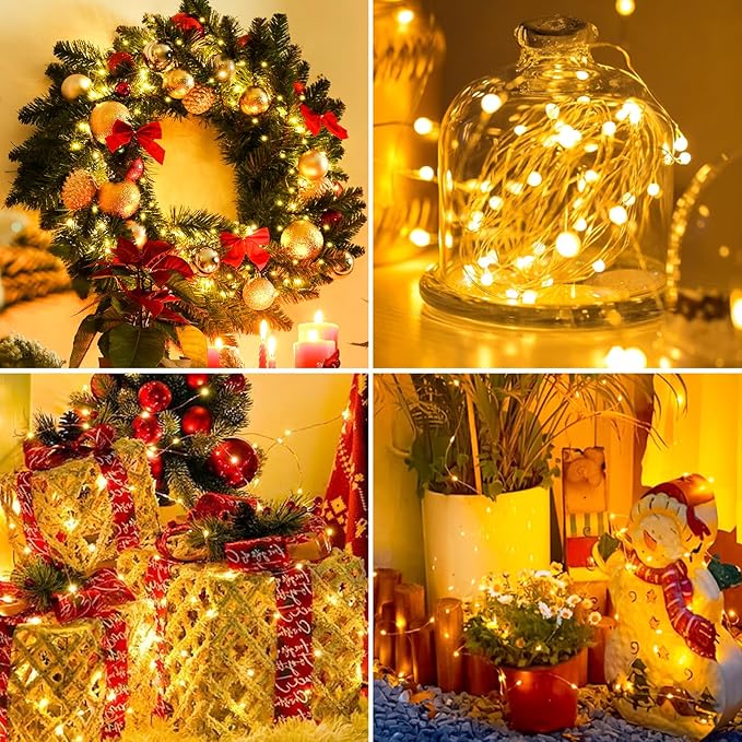 6 Pack Fairy Lights Battery Operated - 7ft 20 Led Twinkle Lights 3 Modes, Bulk Mini String Lights Waterproof for Mason Jars Vases DIY Party Wedding-Warm White & Cold White