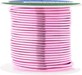 Mandala Crafts 16 Gauge Anodized Aluminum Craft Wire for Jewelry Making - 100 FT Colored Flexible Pink Wire - Bendable for Bonsai Armature Crafting Sculpting