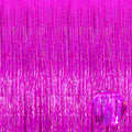 6 Pack Rose Red Foil Fringe Curtain Backdrop, 3.28Ft x 8.2Ft Metallic Tinsel Foil Fringe Streamer Curtains for Photo Booth, Birthday, Wedding, New Year Party Decorations