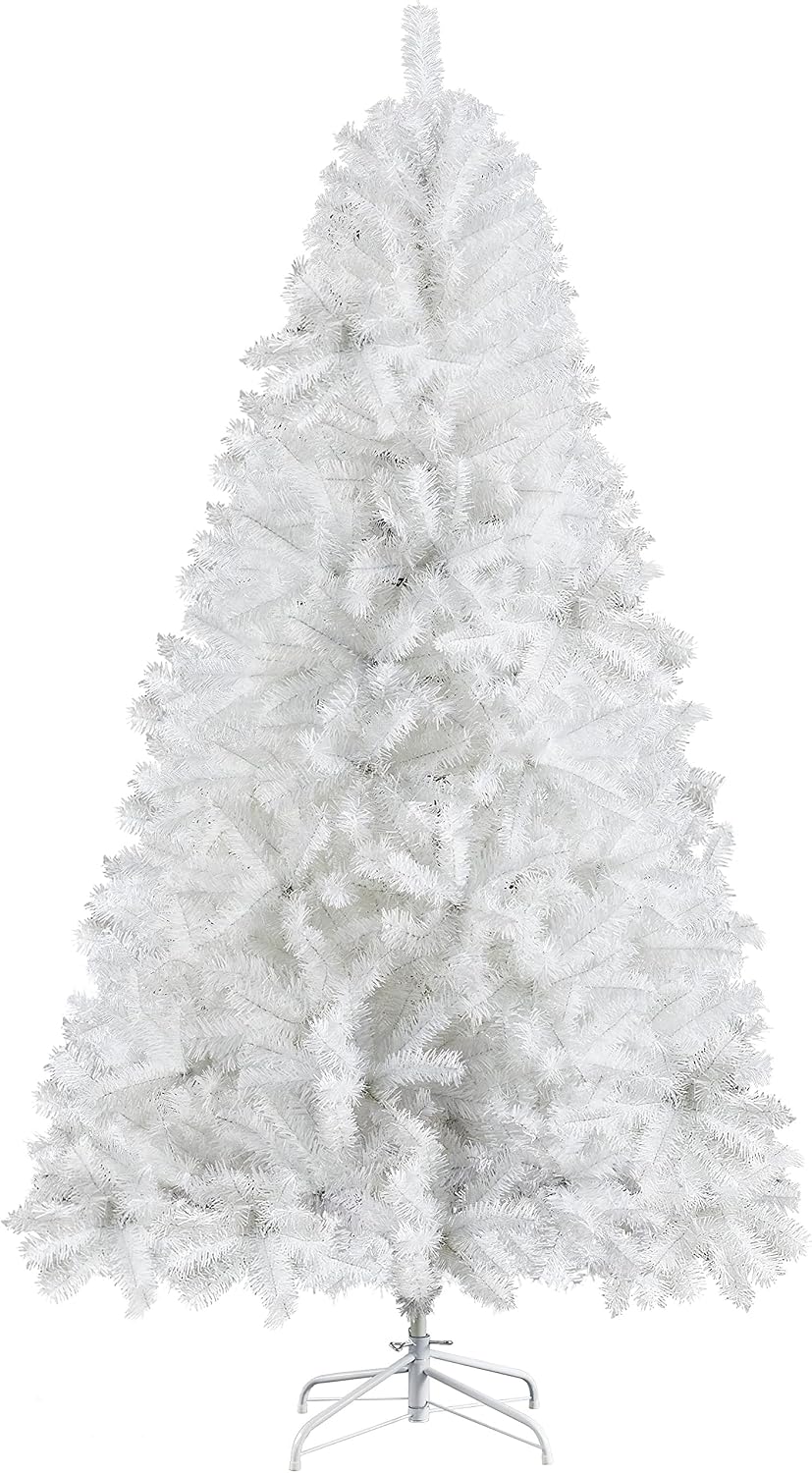 yaheetech 6ft white artificial christmas pine tree seasonal, main product view