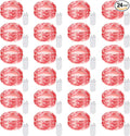 24 Pack LED Fairy Lights Battery Operated 7Ft 20Led Mini String Lights Waterproof Christmas for Mason Jars Bedroom DIY Party Wedding Christmas Decor Red