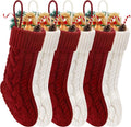 Christmas Stockings 18" Knitted Stocking Christmas Decorations | Soft acrylic fabric,Twist style high-quality classic knit pattern,Christmas Stocking is large enough to hold gift