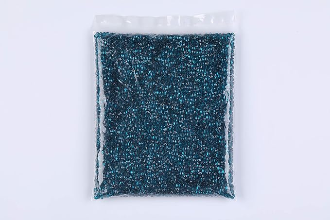 10000 pcs/Pack Wedding Table Scatter Confetti Crystals Acrylic Diamonds Vase Fillers 4.5 mm Rhinestones for Wedding, Bridal Shower, Vase Beads Decorations (Turquoise)