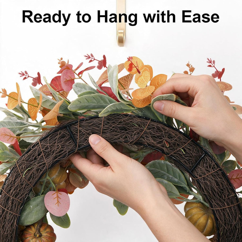 26 inch large fall wreaths for front door on a desk or shelf