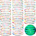ecation 96pcs beaded friendship bracelets bulk glow in, main product view