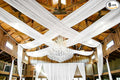 6 Panels White Ceiling Drapes for Wedding 5ftx15ft - Wedding Arch Draping Fabric Cheesecloth Sheer Curtain - Romantic Decorations for Party Banquet Ceremony Stage