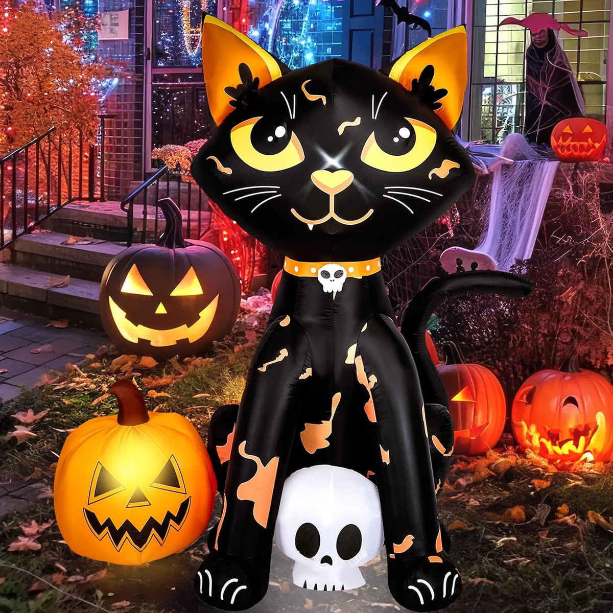 camuland 5ft halloween decorations outdoor, with built-in led, main product view
