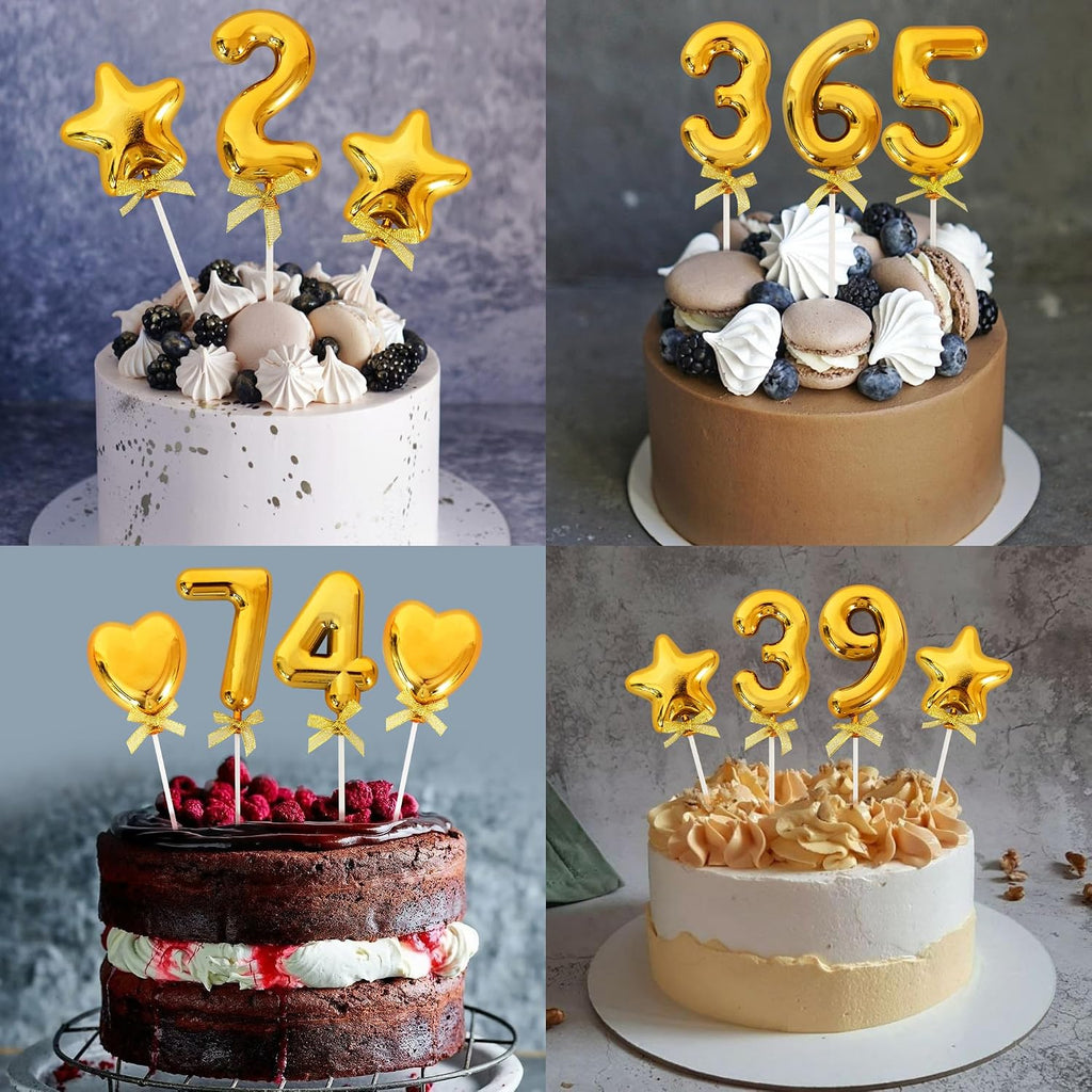 BEISHIDA 3D Number Cake Topper Gold 1 Numbers Happy Birthday Cake Topper 1st Birthday Cake Toppers for Party Wedding Anniversary Decorations(1Pcs Only)