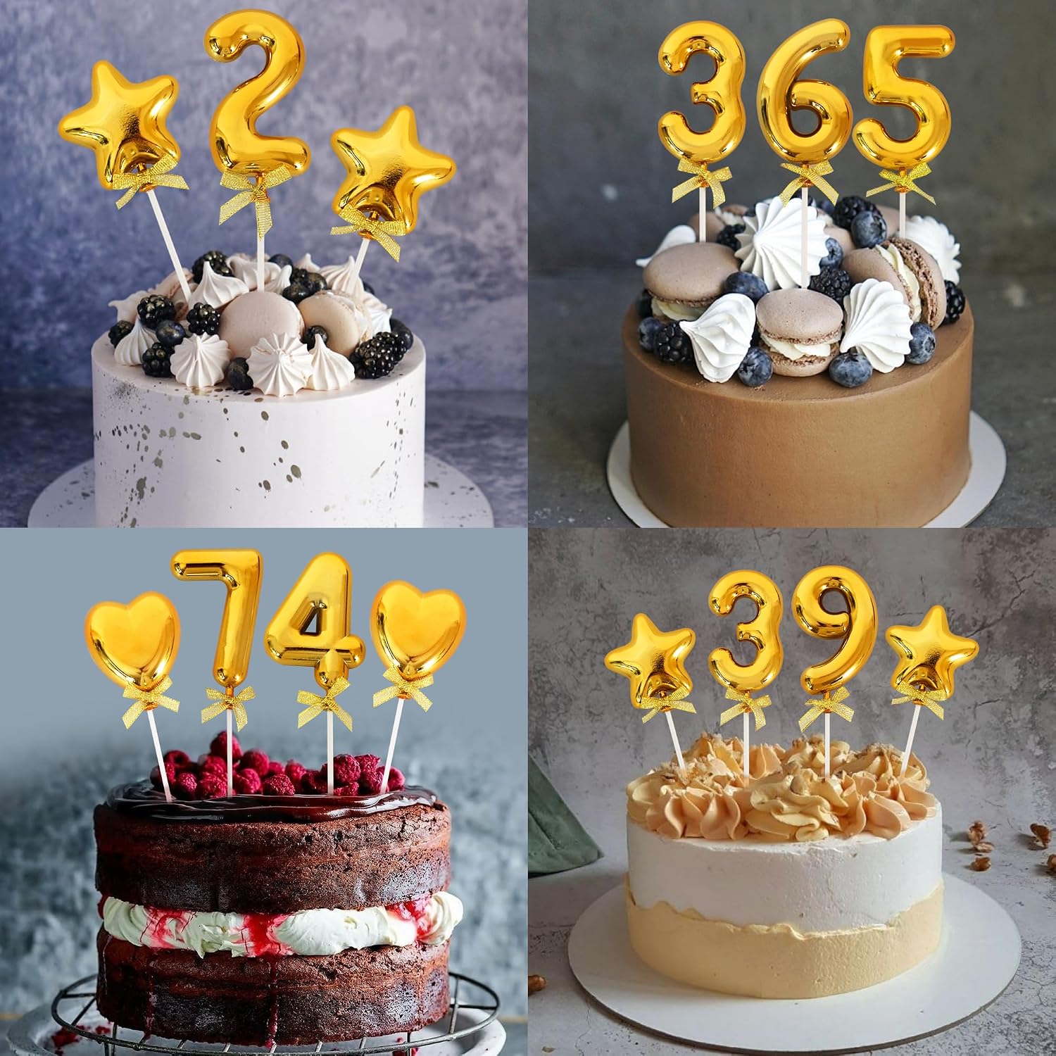 BEISHIDA 3D Number Cake Topper Gold 1 Numbers Happy Birthday Cake Topper 1st Birthday Cake Toppers for Party Wedding Anniversary Decorations(1Pcs Only)