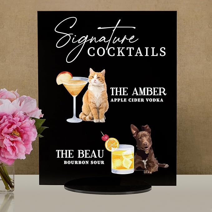 Pet Signature Drink Wedding Signs