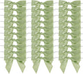AIMUDI Sage Green Satin Ribbon Twist Tie Bows 3.5" Pretied Bows Premade Bows for Treat Bags Crafts Gift Wrapping Basket Wedding Favors Cookie Candy Bagging Cake Pop Bridal Shower - 50 Counts