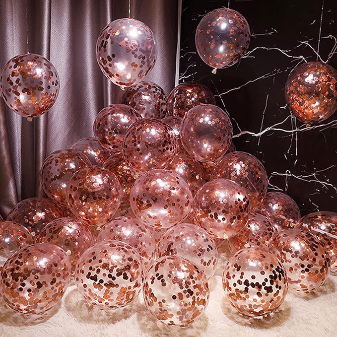 Rose Gold Foil Confetti,Round Dots Glitter Table Confetti,Sparkling for Party Decorations(1.76 OZ)