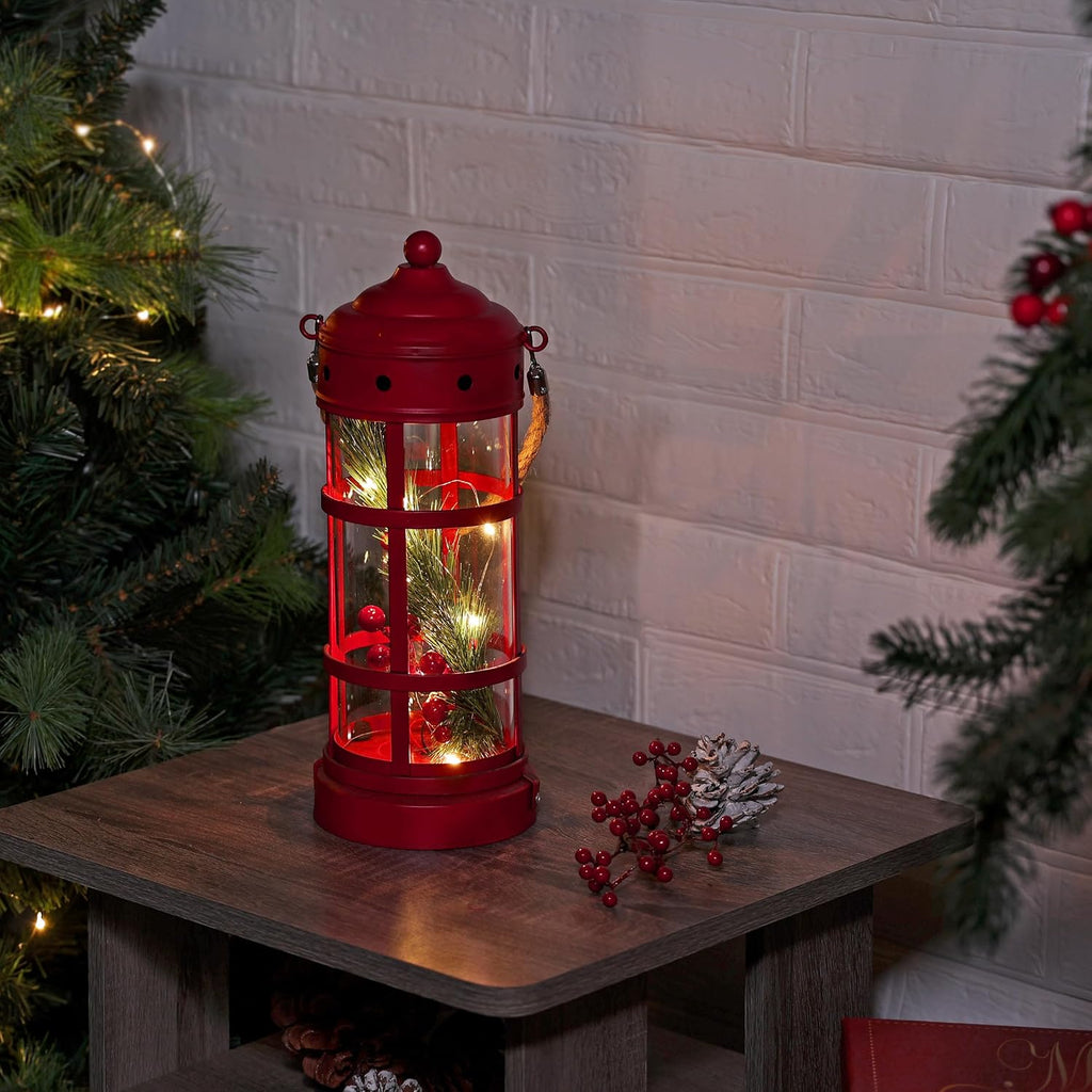 alpine corporation 13" tall metal and glass christmas, main product view