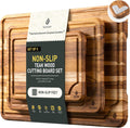 teak wood cutting boards for kitchen 3 pack, main product view