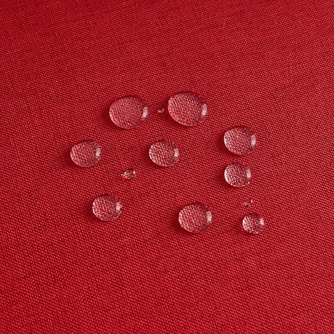 NLMUVW Red Linen Tablecloth Round, Water Resistant Textured Table Cloth Christmas Table Cover for Kitchen Dining Coffee Patry, 36 Inch