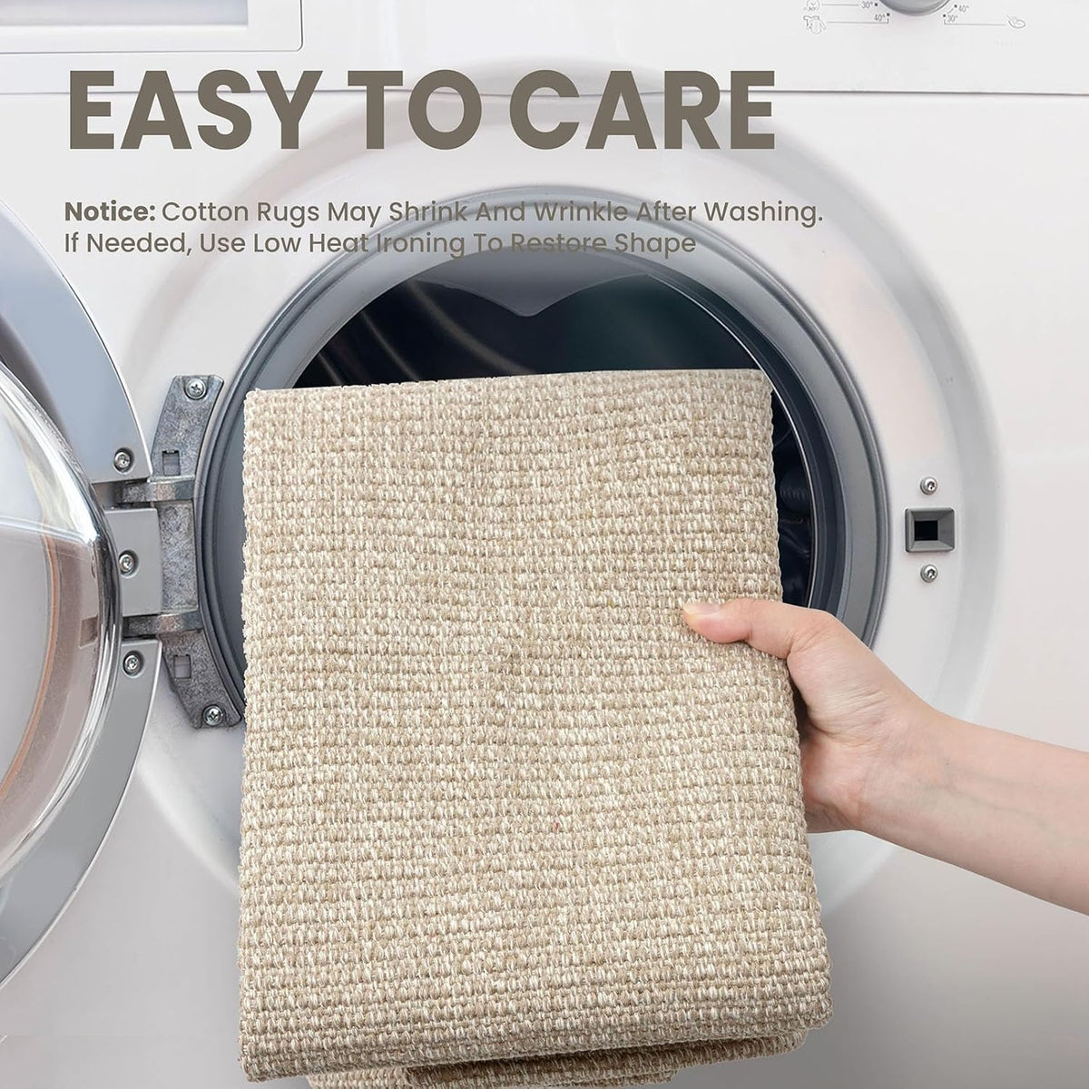 EARTHALL Washable Runner Rug 2x6 Ft Non Slip Runners for Hallways Cotton Rubb...