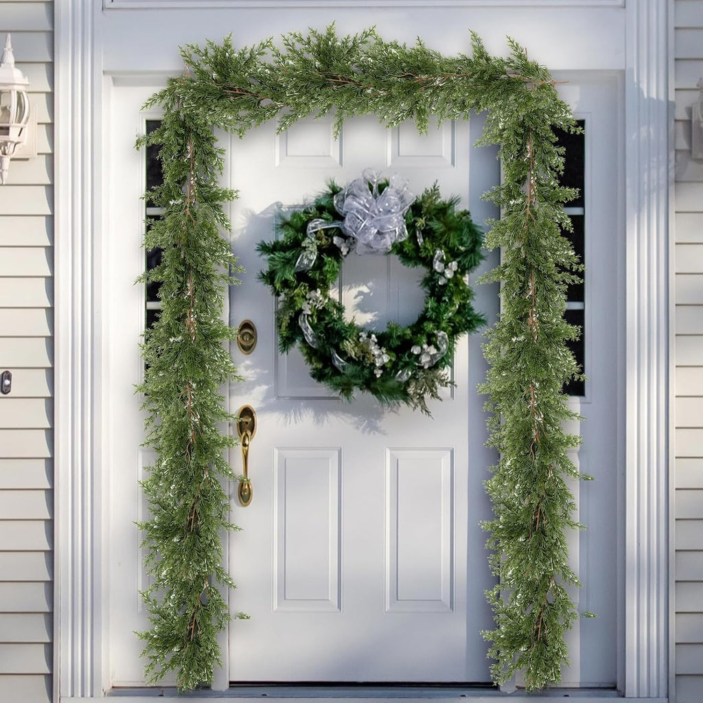 yinder 15 ft artificial cedar christmas garland, extra, package contents