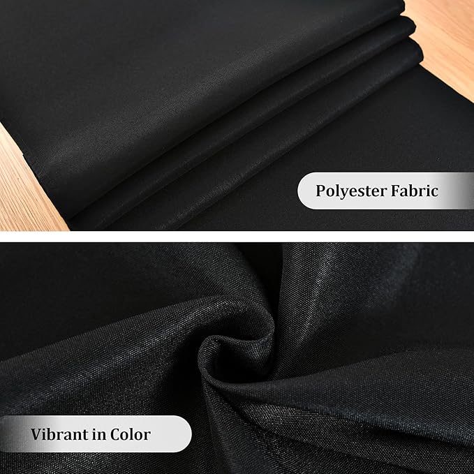 Farmhouse Black Table Runner Dining Table Runners 72 Inches Long Coffee Table Runner for Dresser Living Room Bedroom Holiday Party Banquet 12X72 Inch