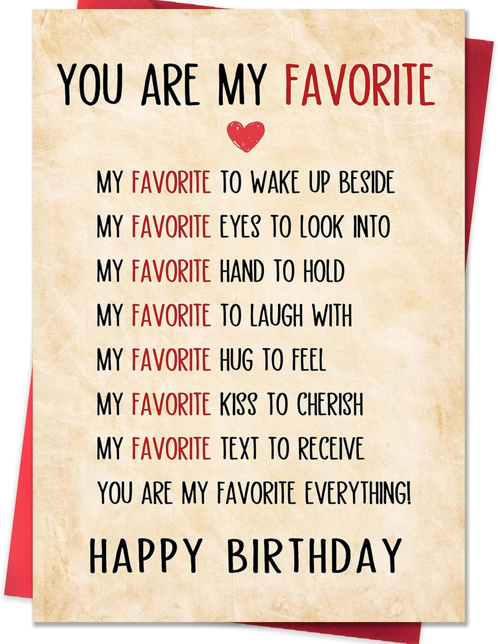 IDU Birthday Card for Husband Wife Boyfriend Girlfriend Couple Men Women,Romantic Happy Birthday Cards Gifts Decorations for Him Her