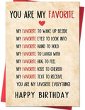 IDU Birthday Card for Husband Wife Boyfriend Girlfriend Couple Men Women,Romantic Happy Birthday Cards Gifts Decorations for Him Her