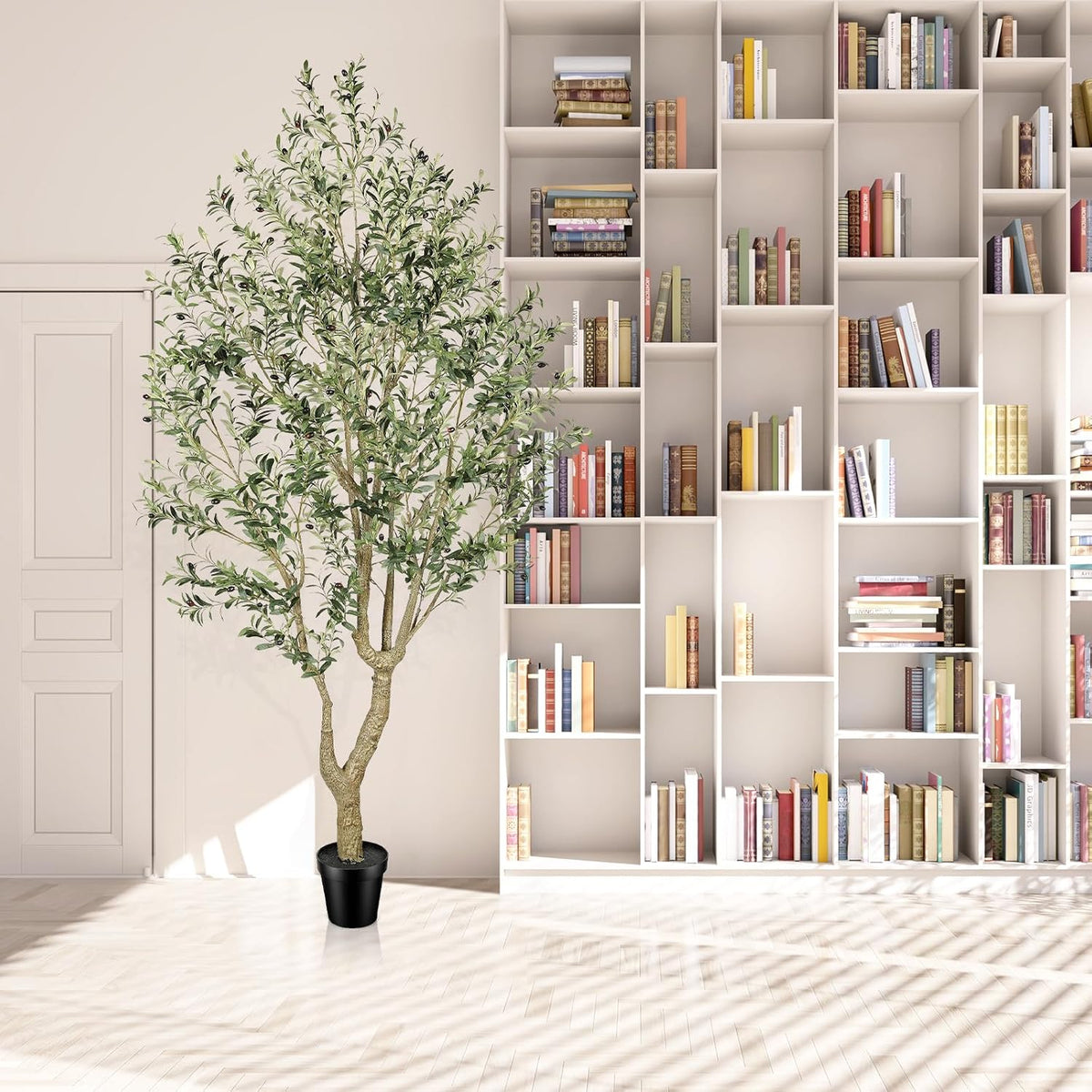 feelead faux olive tree 10ft - realistic large, package contents