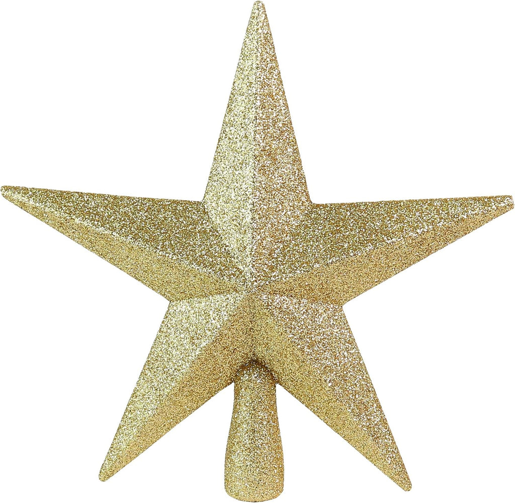 Ornativity Glitter Star Tree Topper - Christmas Gold Decorative Holiday Bethlehem Star Ornament