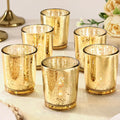 LETINE 6pcs Gold Votive Candle Holders – Tea Light Candles Holder & Standard Votive Size for Regular Votive Candles – Candle Holder for Home Decor, Garden Party Decorations, Engagement Table Decor