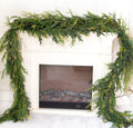 9ft handmade christmas garland,artificial cypress cedar pine needles, main product view