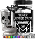 MONÉGASQUE Silver Edible Glitter for Drinks 15g – Edible Glitter for Cakes & Cocktails - Halloween Drink Decorations Shimmer - Silver Luster Dust for Cocktail, Cake Decorating, Food Decorations Spray