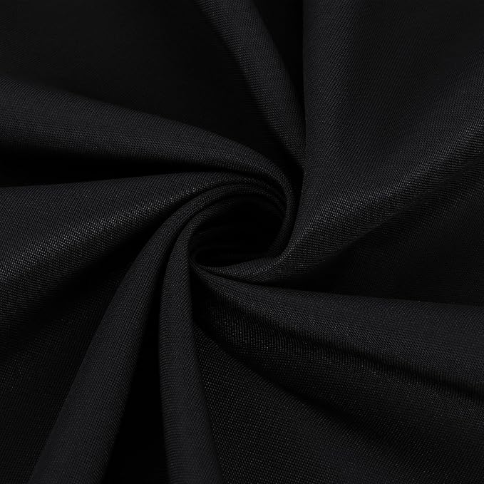 Fitable 8 Pack Black Table Cloths 120 Inch Round - Stain Resistant and Washable Tableclothes, Polyester Fabric Table Covers for Wedding, Party, Banquet, Formal Events