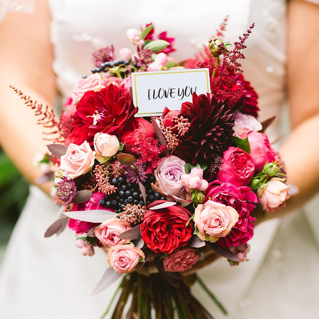 Place Cards Pack of 100 Premium Tent Name Place Cards for Table Setting with Gold Foil Border 2x3.5 inches - Perfect for Weddings, Banquets Dinner Parties and any other Events