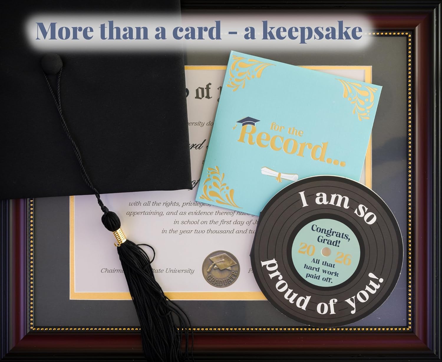 Vinyl Record Graduation Card for High School & College Graduates