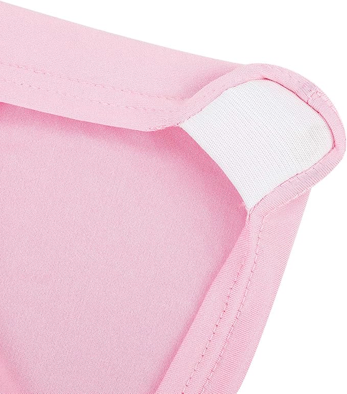 Peomeise Stretch Spandex Folding Chair Cover for Wedding Party Dining Banquet Event (Pink,6pcs)