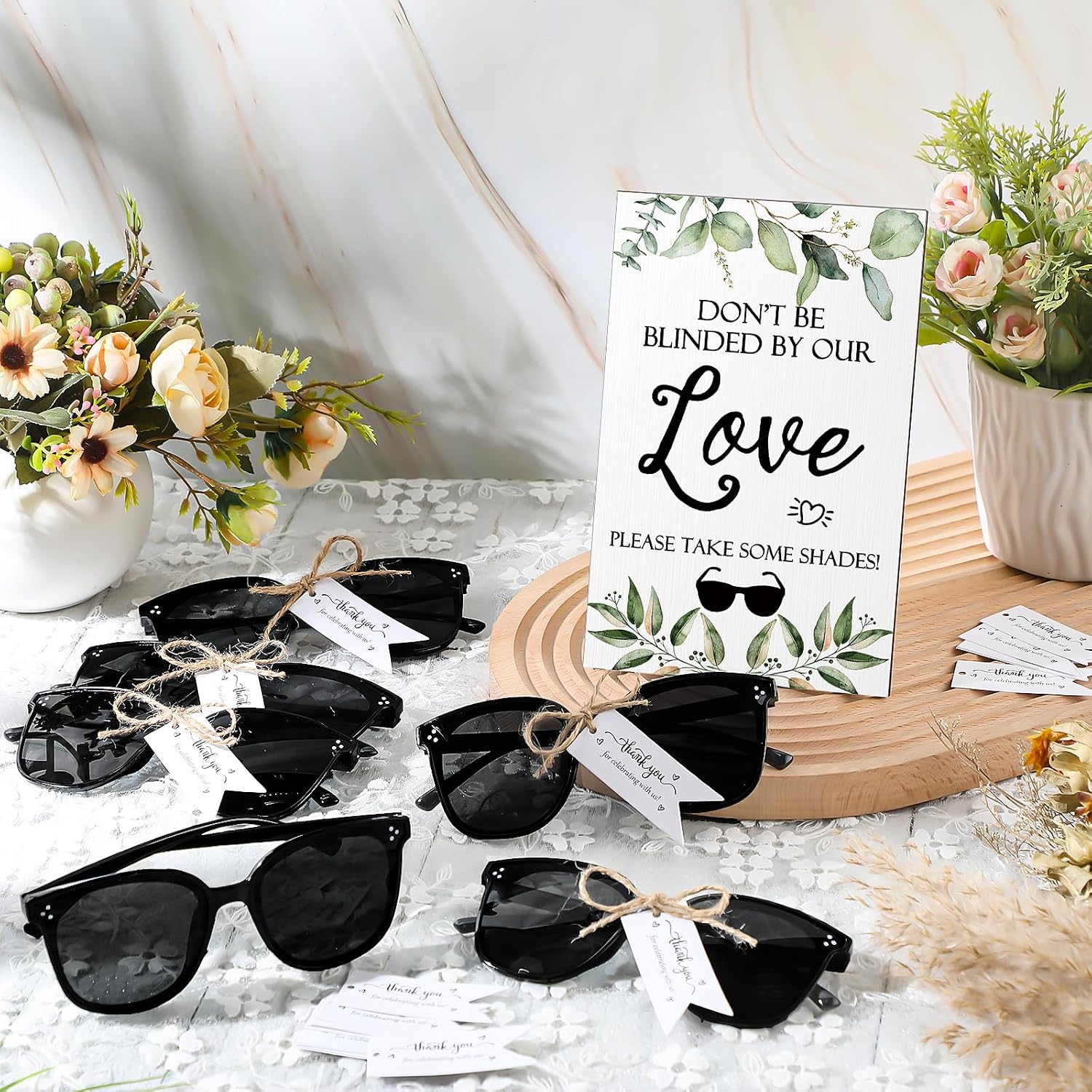 Kanayu Wedding Sunglasses for Guests Wedding Gifts Sign Married Decorations Sunglasses Black Glasses Bridal Party Favors