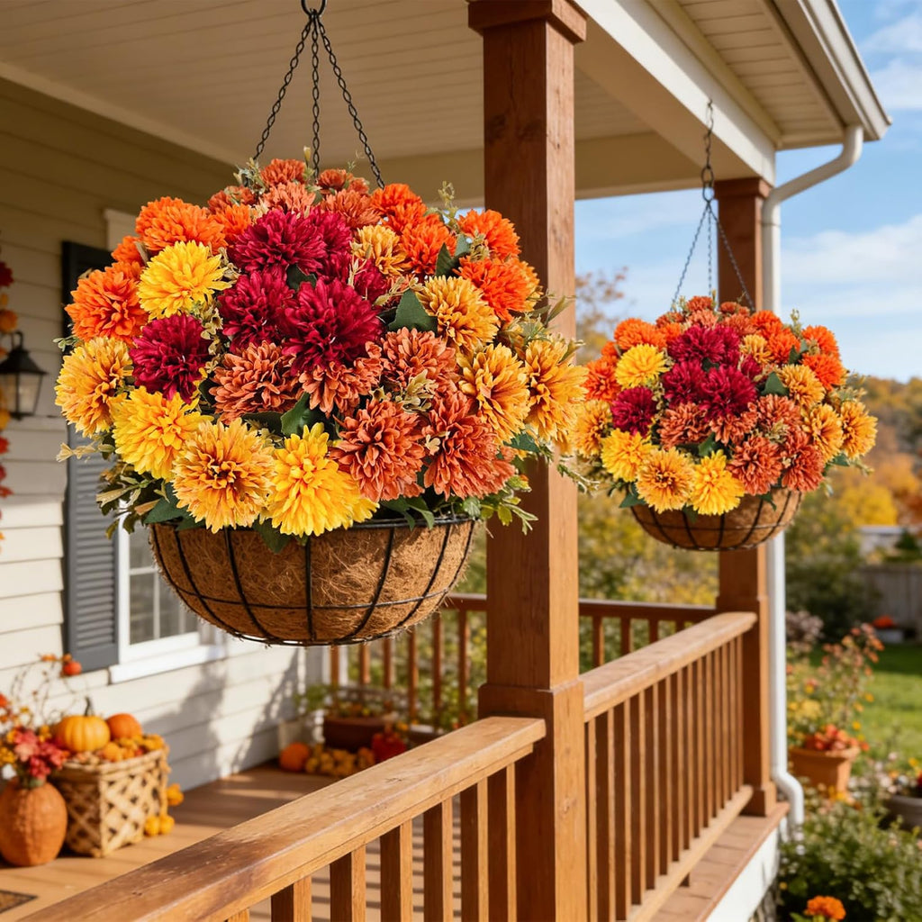 fake flowers artificial mums for outdoors,uv resistant faux, package contents