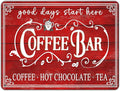 Vintage Christmas Coffee Bar Tin Sign - Kitchen Decor - Tea Bar Accessories - Hot Chocolate - Retro Tin Sign - Home Coffee Corner Decor - 12x16Inch