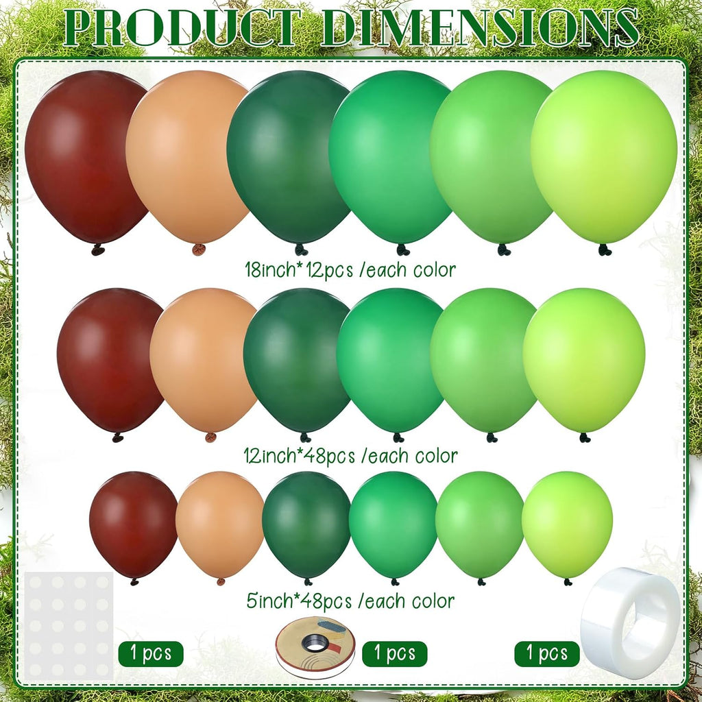 green balloon arch kit 18 12 5 inch shown in use
