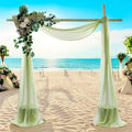 MDS Halloween Chiffon Draping Fabric - 1 Panel, 30" Wide x 50ft Long - Sheer Spooky Arbor & Canopy Drapery for Haunted House Backdrops, Party Ceilings, DIY Costumes & Themed Events - Sage Green