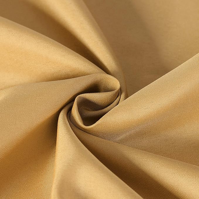 Cupuamon Square Tablecloth 52x52 inch Washable Polyester Fabric Table Cloth for Wedding Party Dining Banquet Decoration（52x52,Gold）