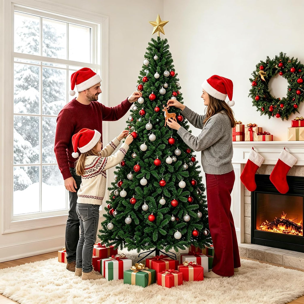 artificial christmas tree,7.5ft christmas with over 1800 branch, view 9