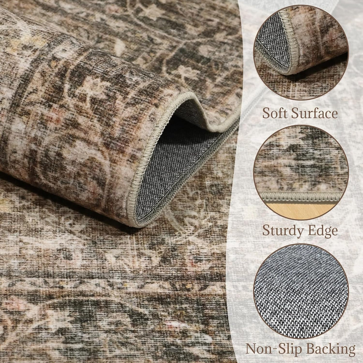 Machine Washable Rugs for Living Room: 9x12 Area Rugs for Bedroom