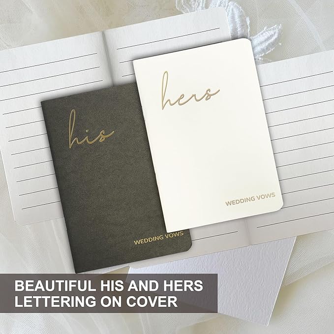 Wedding Vow Books His and Hers, Wedding Registry Gifts Ideas for Bride & Groom,Wedding Essentials