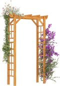 outsunny 85" wooden garden arbor, garden arch for, main product view
