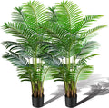 6ft 2-pack artificial areca palm plant in pot, main product view