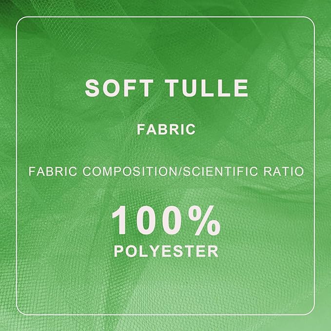 Green Tulle Fabric Roll Spool Bolt (54 Inch by 40 Yards) Large Tulle Wedding Party Decoration, Tutu Skirt, Table Runner, Gift Wrapping, Bridal Shower, Soft & Drape (Emerald Green)