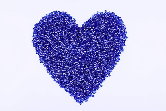 10000 pcs/Pack Wedding Table Scatter Confetti Crystals Acrylic Diamonds Vase Fillers 4.5 mm Rhinestones for Wedding, Bridal Shower, Vase Beads Decorations (Royal Blue)