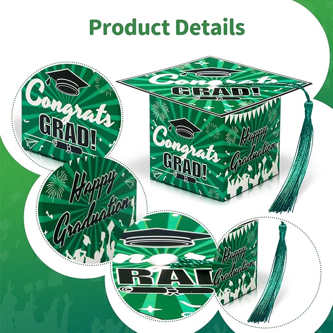 COTOPHER 36 Pack Mini Graduation Cap Gift Boxes, Class of 2025 Graduation Candy Boxes with Tassel, Small Treat Chocolate Box Centerpieces for Tables Party Decorations Graduate Favors Supplies